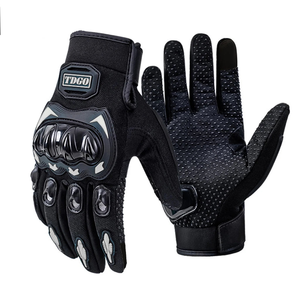 Motorcycle Breathable Full Finger Gloves Leather Protective Equipment