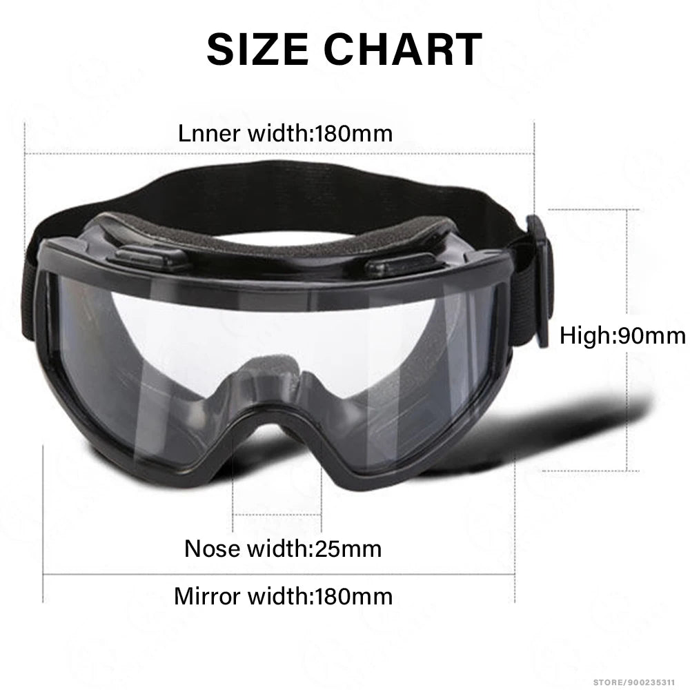 Motorcycle Goggles Glasses Men Women Eye Protect Off-road Cycling Safety