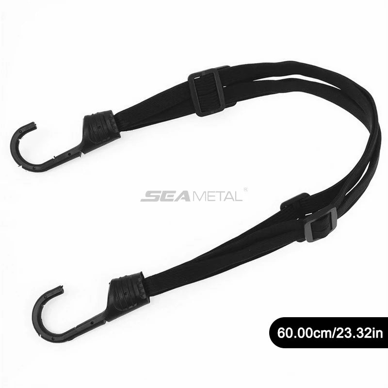 SEAMETAL Motorcycle Back Seat Helmet Strips Elastic - Strap 60cm/90cm