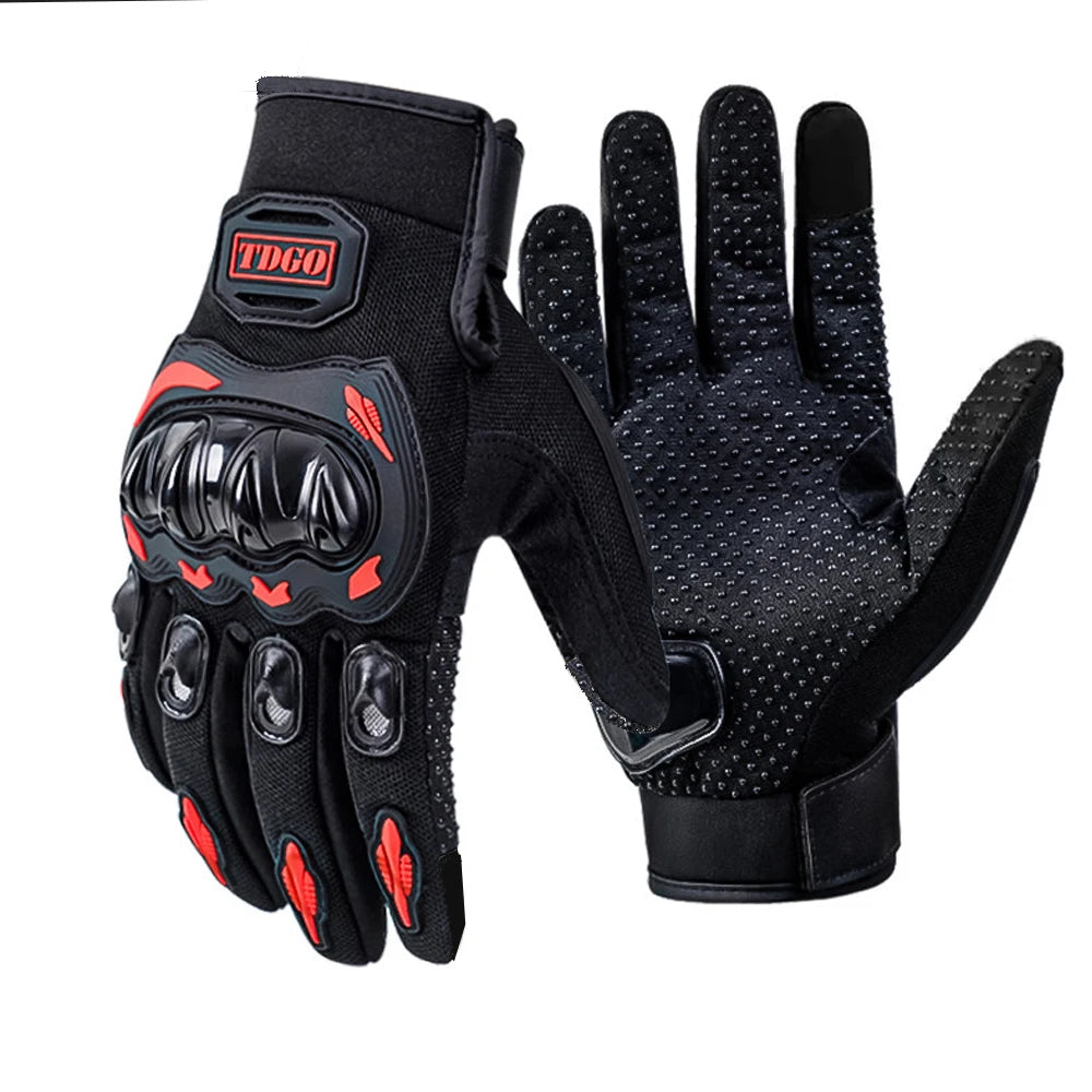 Motorcycle Breathable Full Finger Gloves Leather Protective Equipment